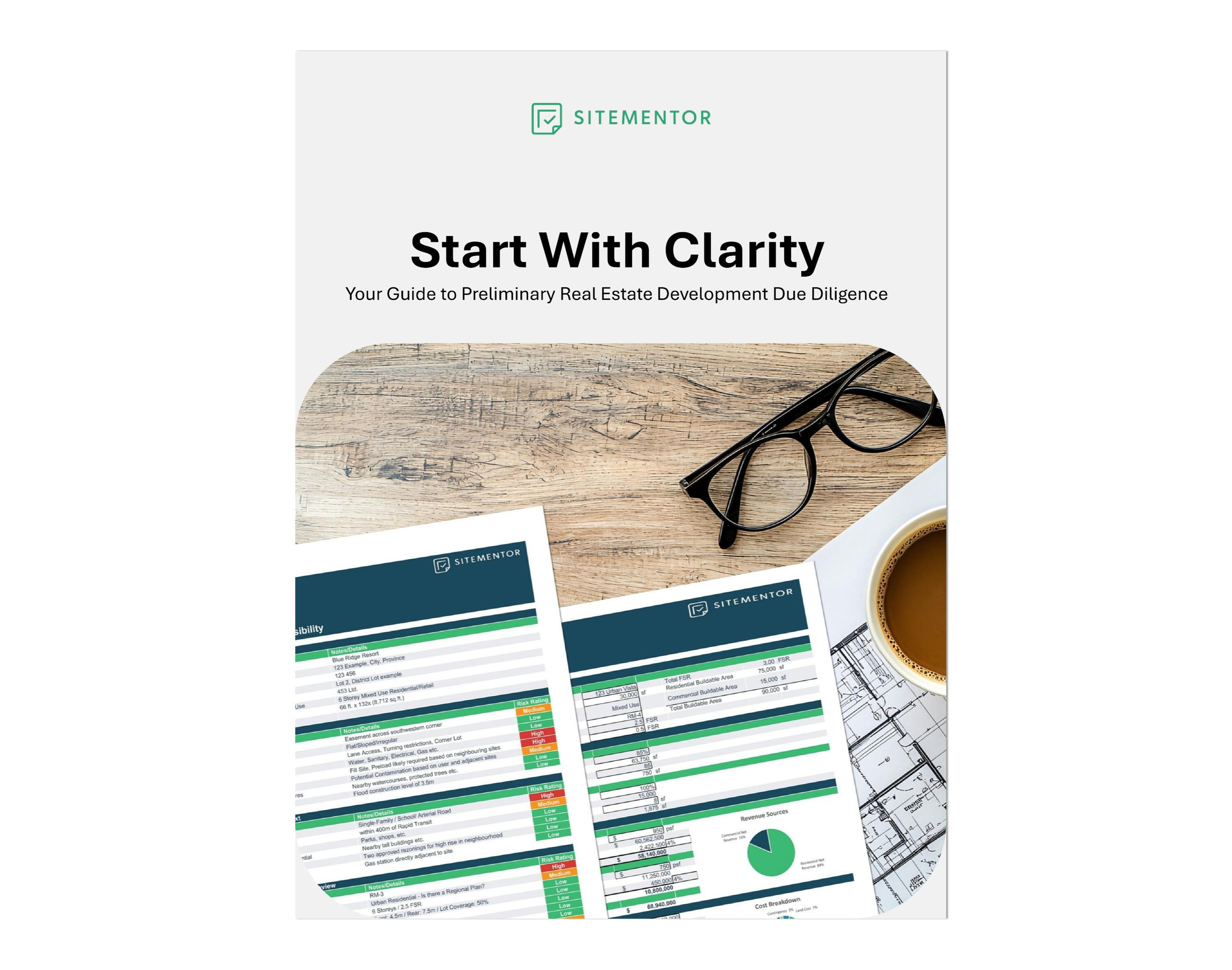 Image of checklists, and templates for real estate development.